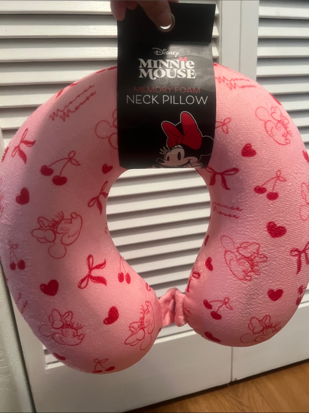 #3144**Disney Minnie Mouse Pink & Red Neck Pillow for Kids